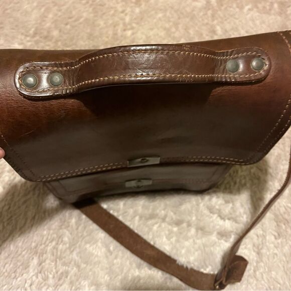 Original Ruitertassen brown leather crossbody briefcase satchel Bag - Picture 3 of 15